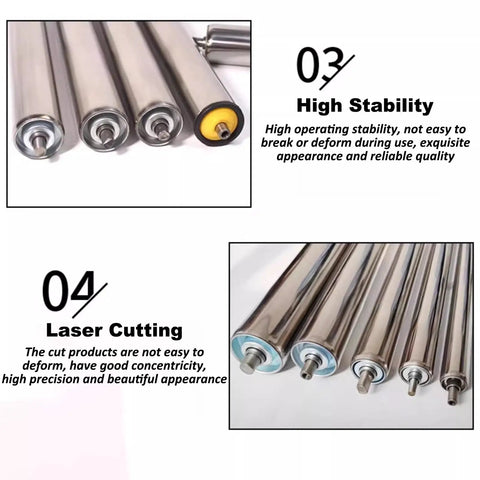 Top Tier Galvanized Steel Conveyor Rollers Offering Smooth Riding Heavy Duty Workhorse Performance No Sweat Setup For Woodworking Tables.