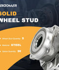 Front Wheel Bearing And Hub Assembly 2 Pack Ready To Roll Fits Toyota Rav4 2006 2012 3 5L V6 Rav4 2013 2018 Mirai 2016 2020 Scion tC 2011 2016 Non ABS 5 Lug Front Left And Right OE Quality ISO TS Certified steel wheel stud with 5 studs and 30 splines