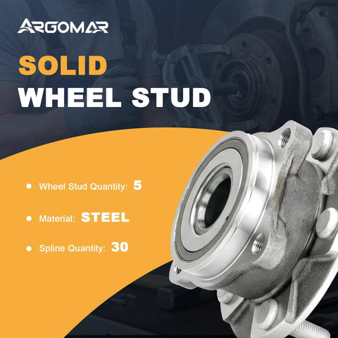Front Wheel Bearing And Hub Assembly 2 Pack Ready To Roll Fits Toyota Rav4 2006 2012 3 5L V6 Rav4 2013 2018 Mirai 2016 2020 Scion tC 2011 2016 Non ABS 5 Lug Front Left And Right OE Quality ISO TS Certified steel wheel stud with 5 studs and 30 splines