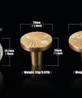 Champagne Bronze Cabinet Knobs Set 1.1 Inch Diameter Zinc Alloy Drawer Pulls alongside US quarter coin