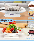 Portable Pet Scale With Tray LCD Digital Weighing Scale Up To 33 Lbs for Small Pets and Kitchen Use