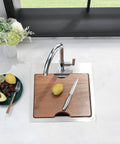 15 Inch Drop In Bar Sink Stainless Steel 16 Gauge Single Bowl Workstation Wet Prep Sink Top Mount For Small Kitchens with cutting board