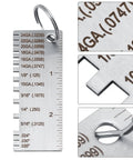 Metal Gauge Thickness Tool for Sheet Metal and Welding Projects 24GA to 0.035 Inch Thickness Gauge with Clear Readouts Portable Key Chain Style