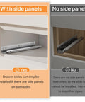 Comparison of Heavy Duty Soft Close Undermount Drawer Slides For Frameless Cabinets with and without side panels.