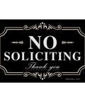 No Soliciting Sign For Home Or Biz 12x8 Inch Rust Free Aluminum Sign Reflective Fade Resistant UV Weather Durable