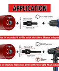 SALI diamond core drill kit: red 2.5-inch core bit, 10-inch depth, 5/8-11 thread, turbo laser-welded segments; includes adapters and drill.