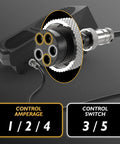 5 Pin TIG Welding Foot Pedal With 16 Ft Cable Adjustable 0 To 250 Amps Non Slip Surface Amperage Control For Precise Arc