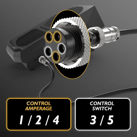 5 Pin TIG Welding Foot Pedal With 16 Ft Cable Adjustable 0 To 250 Amps Non Slip Surface Amperage Control For Precise Arc