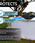 Winter Pool Pillow For Above Ground Pools 4 By 4 Feet Heavy Duty Air Pillow For Winterizing And Closing Premium Cover Float thick black air pillow on above-ground pool cover