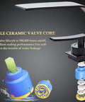Matte Black Modern Bathroom Faucet With Low Arc Brass Ceramic Valve And Single Handle, Hot And Cold Water Mixer Taps