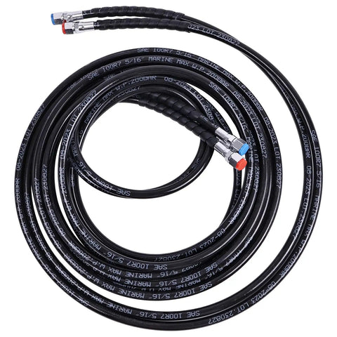 20Ft Hydraulic Hose Kit HO 5120 For SeaStar Outboard Steering Teleflex Marine Compatible Pro Grade Replacement Hose Set HO5120