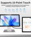 Front view of a 15.6 Inch Capacitive Multi-Touch Industrial Monitor With 16:9 FHD 1920x1080, Built-In Speakers, USB, VGA and HDMI ports.