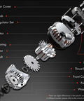 Exploded view of Isuzu Trooper Alternator Replacement For 1992 1993 1994 1995, 12V 60A/75A, 4-Groove Pulley Clockwise Rotation