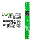 61 Inch Deck Toothed Mower Blade Set for Scag Ferris and Husqvarna, Replaces 48111 482879 1520842 and 539101733, 3 Pack
