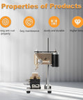 Compact Precision Variable Speed Mini Drill Press With Slide Portable Benchtop Machine side view with sturdy construction and detailed components