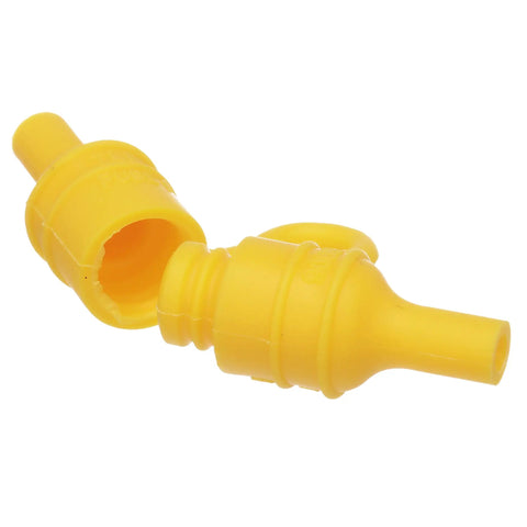 Boss Level Waterproof In Line Fuse Holder For Marine Rigs 20 Amp AGC Compatible bright yellow plastic connectors for secure wiring.