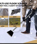 Heavy Duty Garden Shovel With 47 Inch 3 Section Telescoping Handle For Moss Removal on snow with durable metal blade