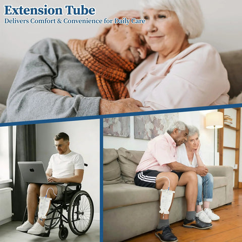 Artojoy 36-inch catheter extension tubing for urinary drainage bags; 6 pcs, flexible connectors, leg bag compatible.