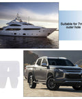 Twenty Pack White Plastic Vehicle Screw Grommets Expandable Insert Nuts Heavy Duty Mounting Clips For Car Boat Truck Slick Easy Install Top Shelf Hella Durable Hardware Universal Fits 7X7MM Hole Ride Ready Gear Up shown with boat and truck.