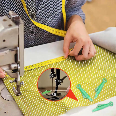Fish Mouth Sewing Machine Needle Threader Upgraded 2024 Automatic Threading Aid For Fast No Fuss Sewing tool in use on fabric