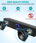 USB A Powered Computer Speakers For Desktop And Laptop, Dope Wired Stereo PC Speakers With 3.5mm Aux Jack, highlighting no Bluetooth