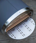 Roccbox Oven Mantel With Air Vented Stainless Steel Shelf expands your outdoor kitchen setup for Roccbox oven only, close-up view.