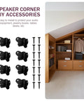 Iron Corner Protectors Black Metal For Furniture And Speaker Cabinets Eight Pack Anti Collision Guards With Sturdy Construction