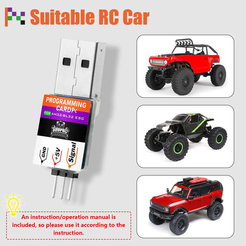 USB Linker ESC Programming Card For AM32 BL32 Brushless ESC with Axial SCX24 1:24 RC Crawler model images