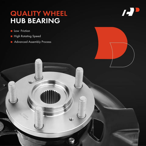 Front Left Steering Knuckle And Wheel Bearing Hub Assembly For 2011 Hyundai Sonata 2.0L With Sport Suspension Driver Side