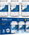 Replacement Refrigerator Water Filter For GE MWF Smartwater MWFP Kenmore 46-9991 3 Pack NSF Certified, packaging and filters