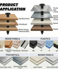 Pro Grade 304 Stainless Steel Self Tapping Screws For Wood And Sheet Metal 100 Pack in application on various materials.