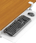 Under Desk Keyboard Tray With Pull Out Slide And C Clamp Mount, 29.7 Inch Total Length, 25.6 Inch Platform By 11.8 Inch Drawer For Keyboard And Mouse