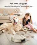 Slim Quiet Robot Vacuum With 2200Pa Suction For Pet Hair cleaning hard floor near pet and child, M210 Pro.