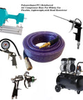 100 Ft 1/4 Inch Purple Air Compressor Hose Crafted From Flex Reinforced Polyurethane That Bends Like Butter Without Knot Drama Includes Rapid Flow Disconnects