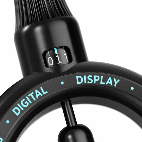 Close-up of Digital Radius Compass Draw Tool with 0.5mm lead showcasing real-time radius display for precise circles.