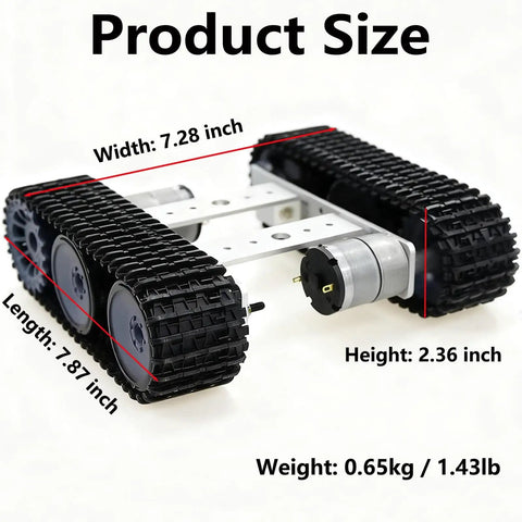 Dope Robot Tank Chassis Kit With 2 Tracks For Arduino Raspberry Pi Micro Bit Python And DIY Education, Metal Tank Chassis