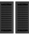 Montezuma Decorative Floor Register 4 By 10 Inch Two Pack Black Iron Finish with solid steel face plate, top view