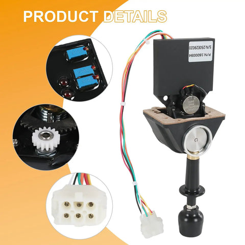 Top Shelf Joystick Controller 1600094 Replacement For JLG Boom Lifts with wiring harness and control unit details.