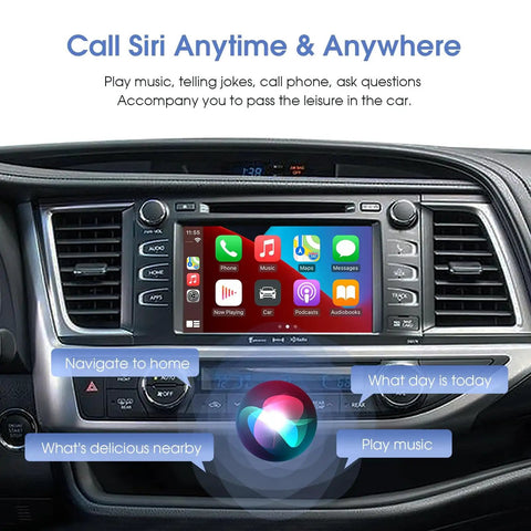 Toyota Wireless CarPlay Retrofit Kit for 2014-2019 Tacoma Highlander RAV4 Corolla Camry Sienna Avalon Prius with display interface
