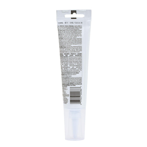 Back view of Advanced Silicone Kitchen And Bath Sealant In Almond Color For Easy DIY No Mess Caulking In Kitchens And Bathrooms