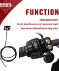 Black 1 Inch Air Ride Handlebar Switch For Harley Dyna VRod Touring And Sportster Suspension Control Kit close-up view