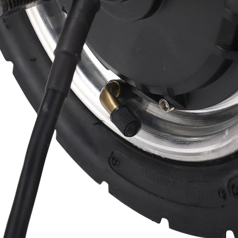 Close-up of aluminum alloy hub on Beefed Up 11 Inch Wheel Hub Motor For Electric Motorcycle And Scooter 1500W To 4000W