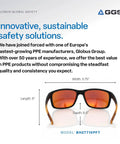 Polarized Safety Glasses With Performance Fog Technology, ANSI Z87 Plus, red mirror lenses, tortoise black frame
