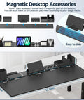 Six In One Magnetic Desk Pad With DIY Modular Storage For Phone And Tablet Stand, Cup Holder, Pen Card Holder, Cable Management