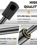 Close-up of Rear Window Lift Supports For 2002-2009 Chevy Trailblazer nylon ball socket and steel tube
