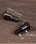 Close-up of 12 Pcs Black M3x10mm Hex Buttonhead Shoulder Screws with detailed measurements, crafted from tough 12.9 grade alloy steel.