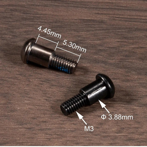 Close-up of 12 Pcs Black M3x10mm Hex Buttonhead Shoulder Screws with detailed measurements, crafted from tough 12.9 grade alloy steel.
