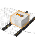 Rust-proof 4 Foot By 5 Foot Chain Harrow for ATV and UTV tractor attachments with 50 lbs weight showing drag capacity