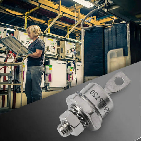 Top Shelf 85 Amp 1200 Volt Stud Mount Diode For Welding Rigs And Industrial Power Converters, showing rugged design and 6mm screw.