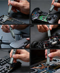 Handy Mini Electric Screwdriver Kit With 50 Precision Bits And 5 Torque Settings used on electronics and devices